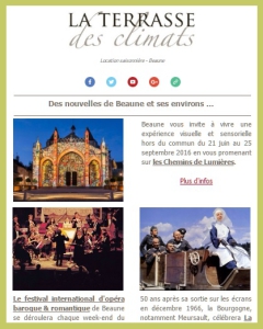 Newsletter de la Terrasse des Climats