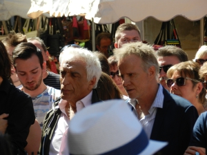 Chacun sa vie, film de Claude Lelouch - Tournage sur le marché de Beaune